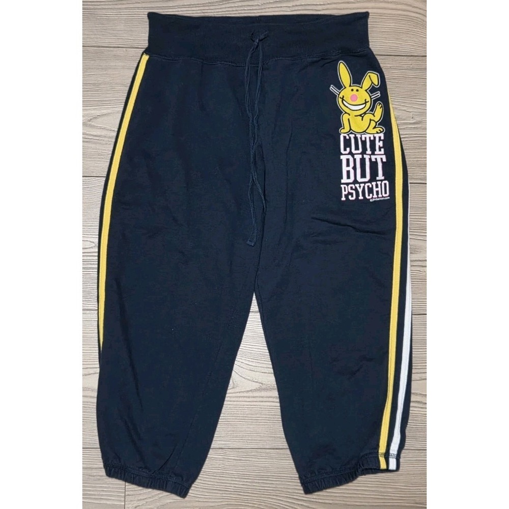 Vintage Y2K It's Happy Bunny Jim Benton Sweatpants Cute But Psycho Juniors M 7/8
